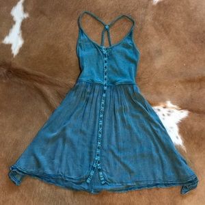 Urban Outfitters teal summer dress